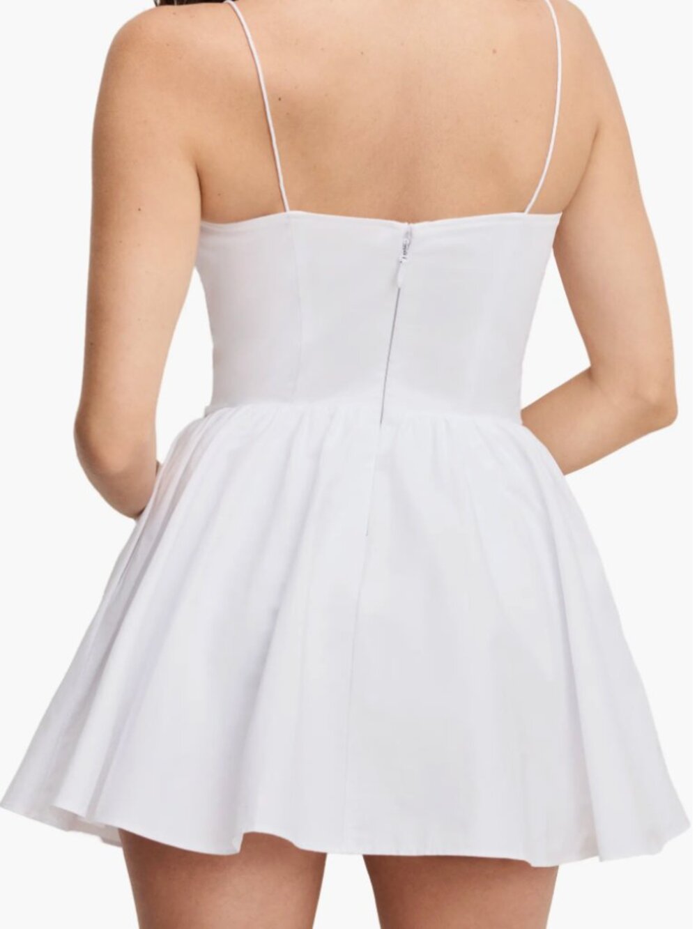 Good American White Poplin Mini Dress NWT Large Fit & Flare Bridal Summer - Picture 10 of 13
